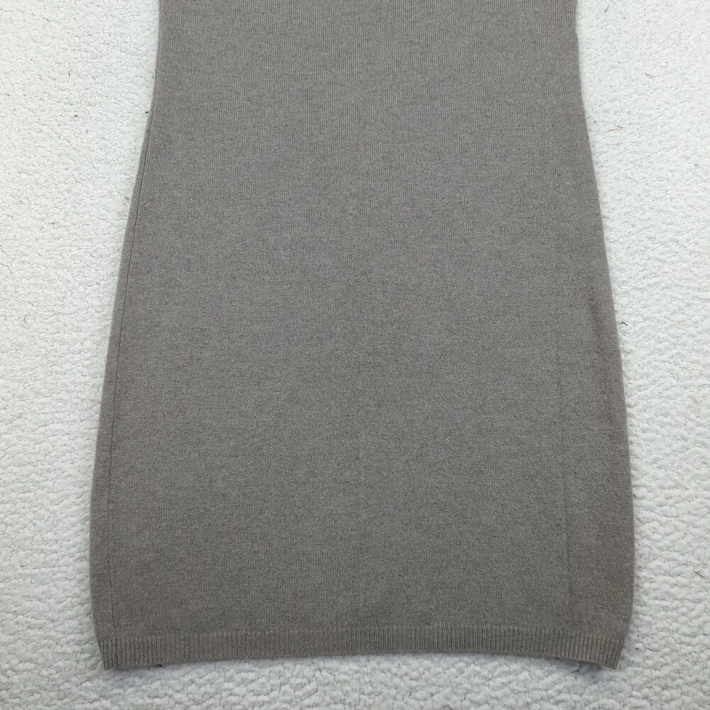 Iris v Arnim 100% Cashmere Short Sleeve Sweater Dress Midi Beige Tan Women Small - Image 4