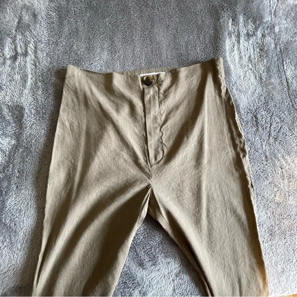 Zara linen blend highwaisted cropped pants XL - Image 6