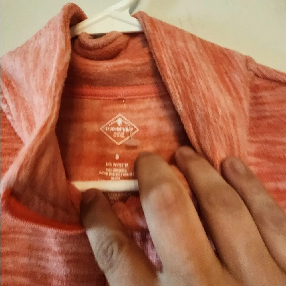 St Johns Bay Active Fleece Top 1/4 Zip Size small blossom - Image 4