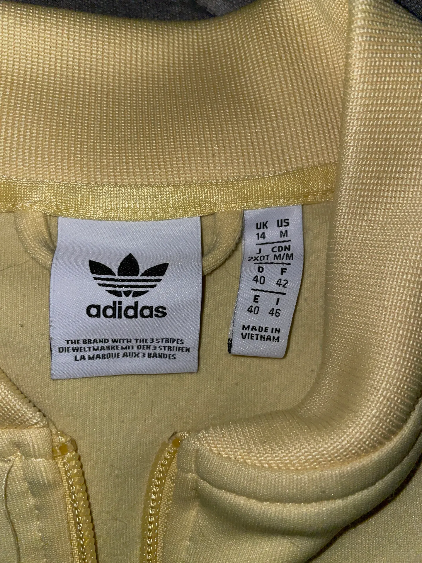 Adidas Zip-up Jacket Yellow - Image 3