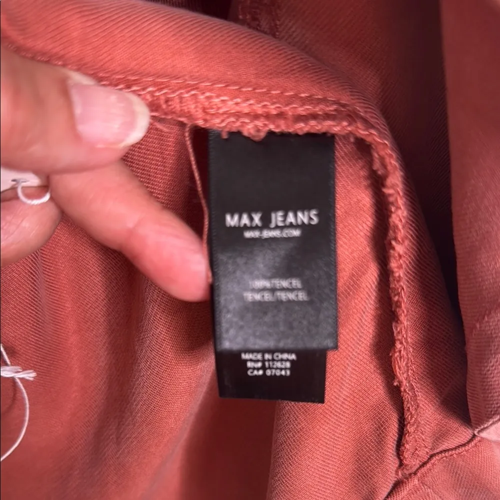 Max Jeans Rust Open Jacket with Drawstring Pockets Size XS - Image 5