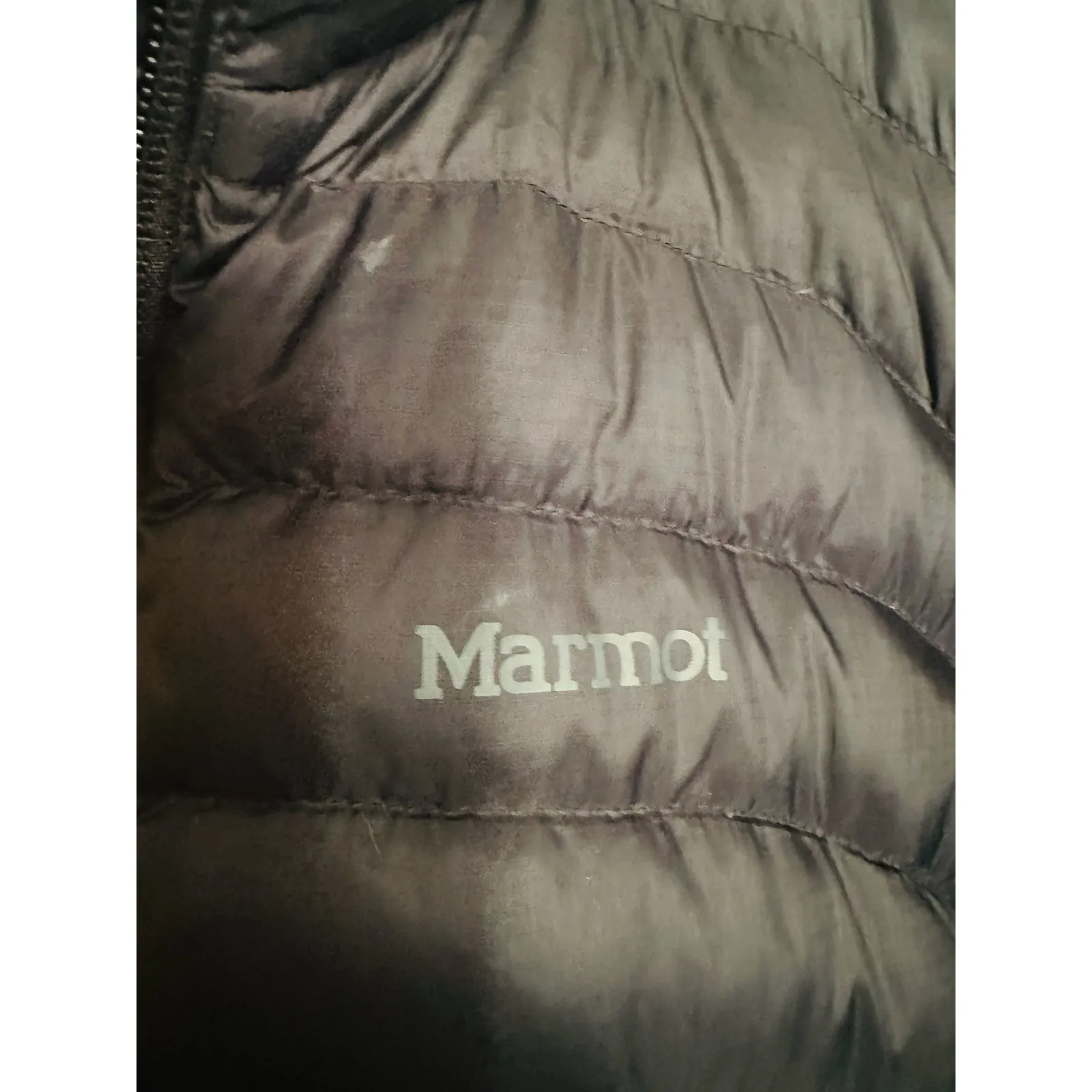 MARMOT Women’s Black 600 Fill Goose Down Zip Up Jacket Coat size Large - Image 11