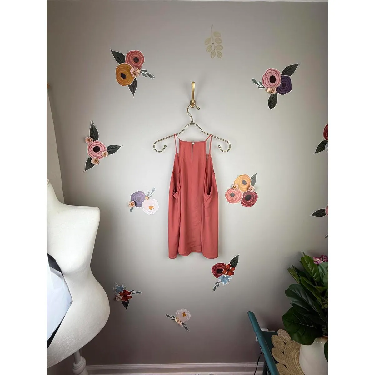 Mine Britton Orange Cross Draped Tank - Image 3