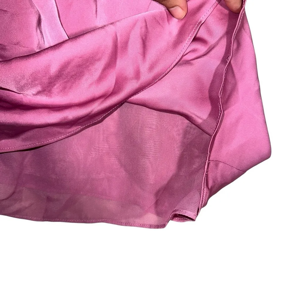 Ramy Brook PinkNEW Crystal Y2K Embellished One-shoulder Satin Top Sz S MSRP $345 - Image 10