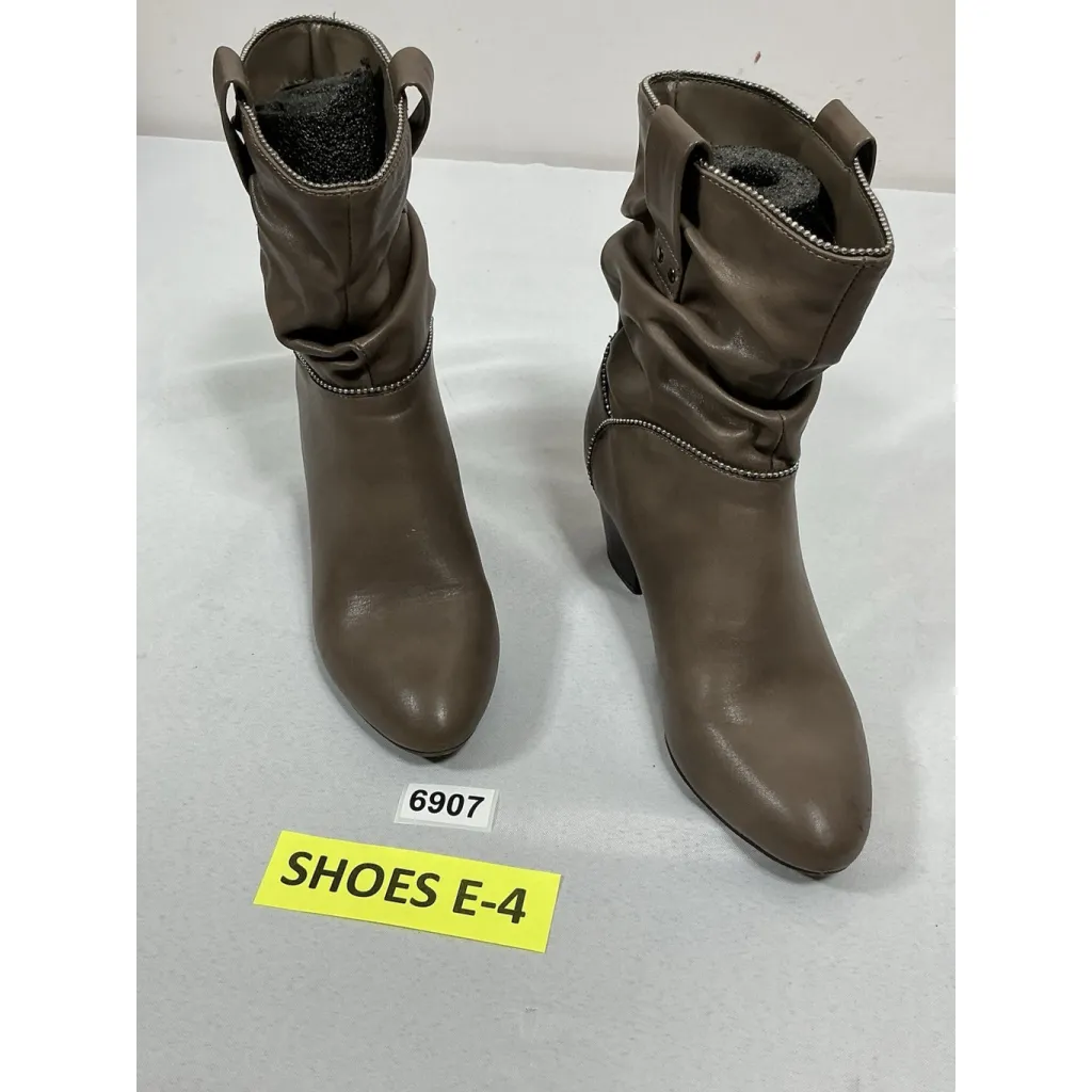 Womans Excellent White Mountain Smile Pull On Slouchy Ankle Boots 9 M Brown - Image 3