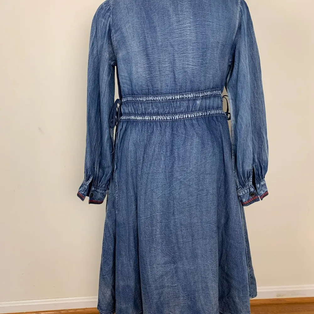 Vintage Keer Qiaowa Mid Denim Dress S - Image 5