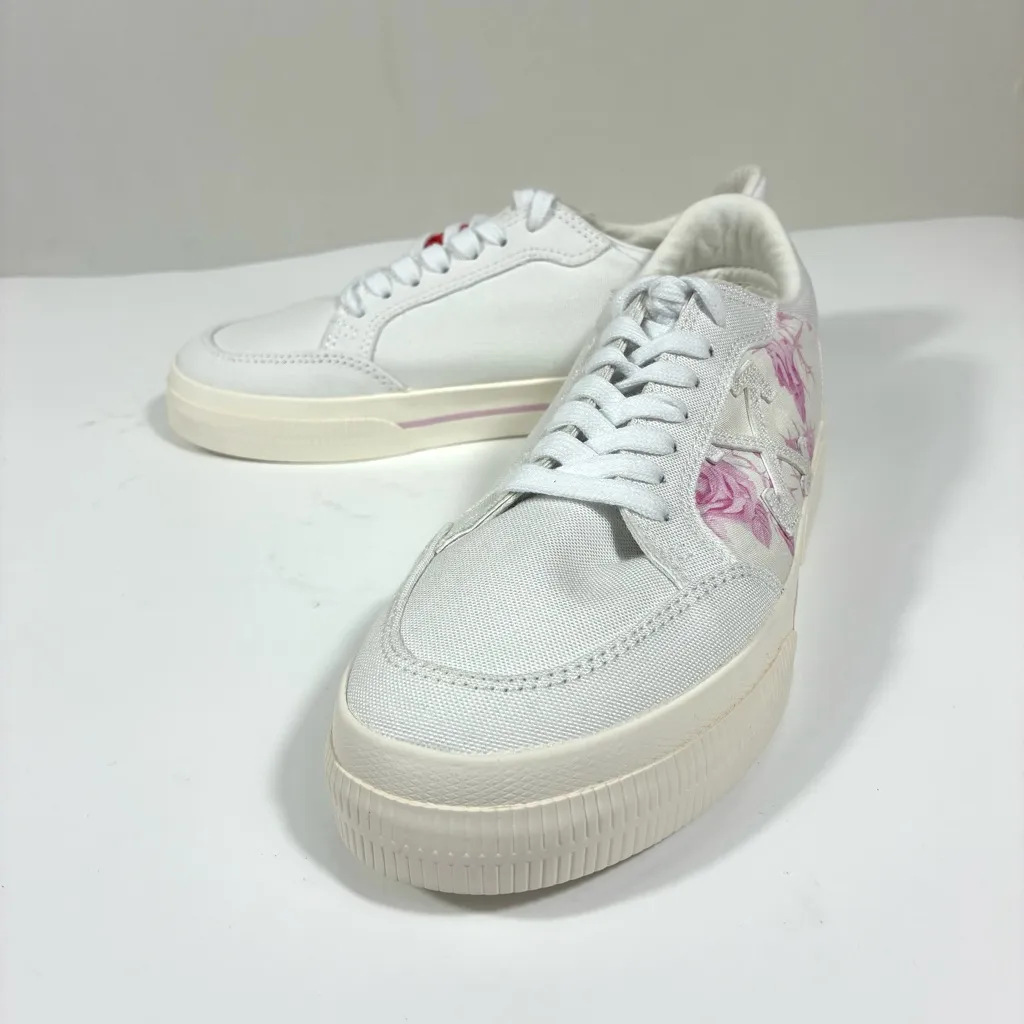 Off-White New Vulcanized Animation Low Top Sneaker White Pink Floral EU 39 NEW - Image 16