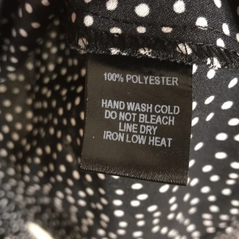 LuLus Love Is Enough Black and White Polka Dot Wrap Top size medium - Image 10