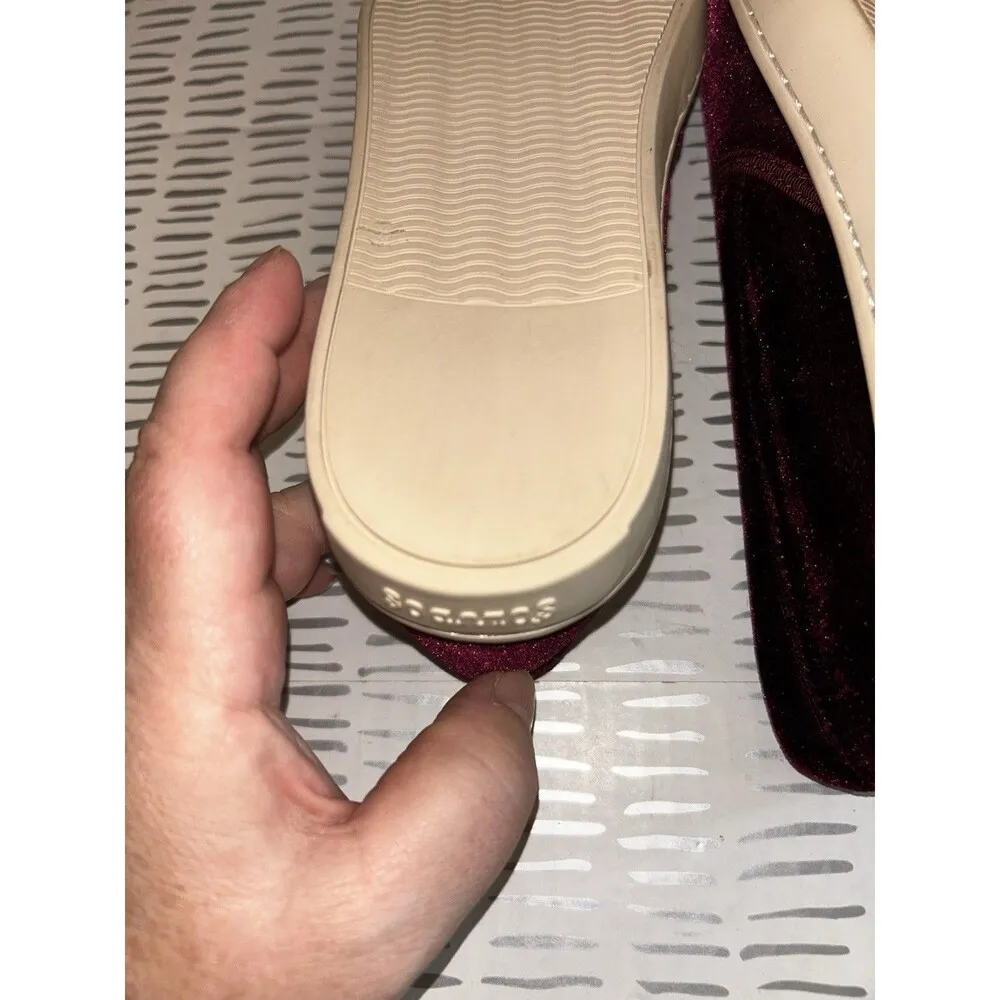 Anthropologie Soludos‎ Velvet Burgundy Maroon Llama Sneaker Women’s 8 - Image 8
