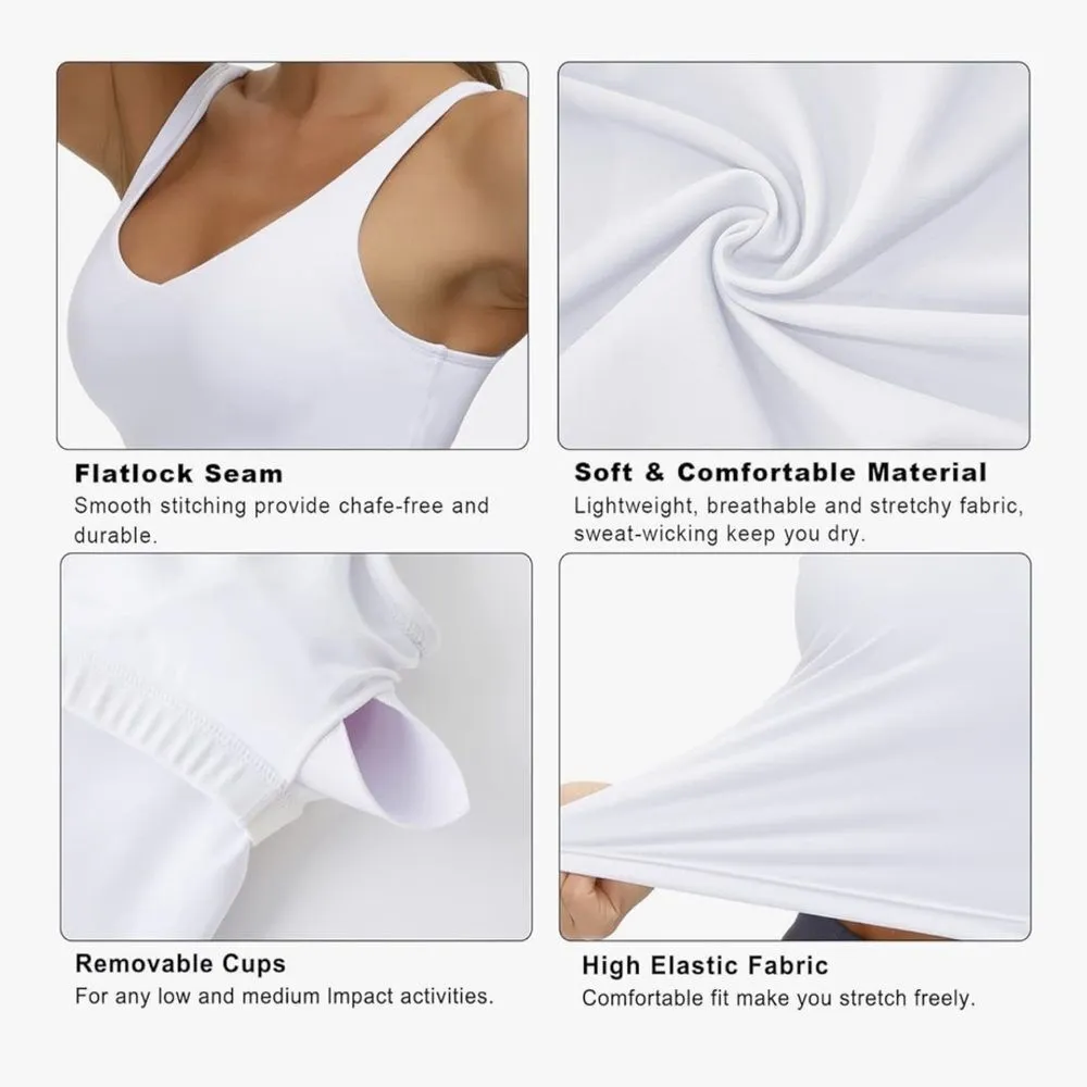 The Gym People TGP76 Longline Sports Bra White XS NWT IN PACKAGE - Image 7