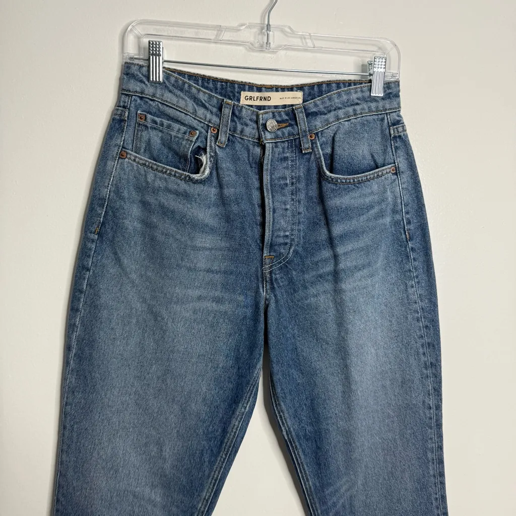 Grlfrnd The Karolina High Rise Straight Crop In Long Island Button Fly Size 26 - Image 3