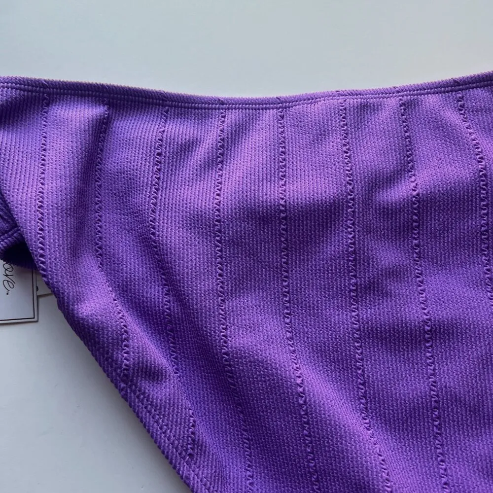 NWT Salt + Cove Ribbed Bikini Bottom Swim Purple Junior's Plus Size 3X NEW - Image 9