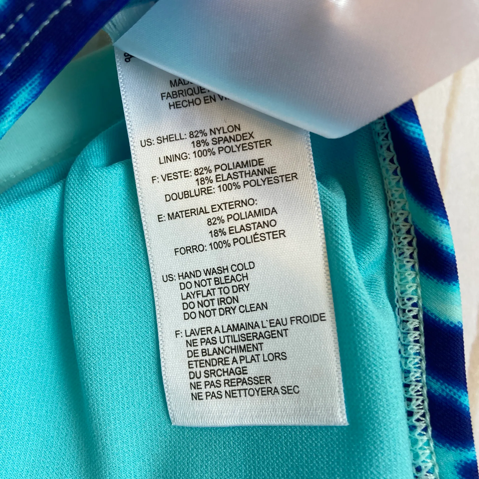 Nouveau Blue Tie Dye Sport Bra Sz M NWT - Image 6