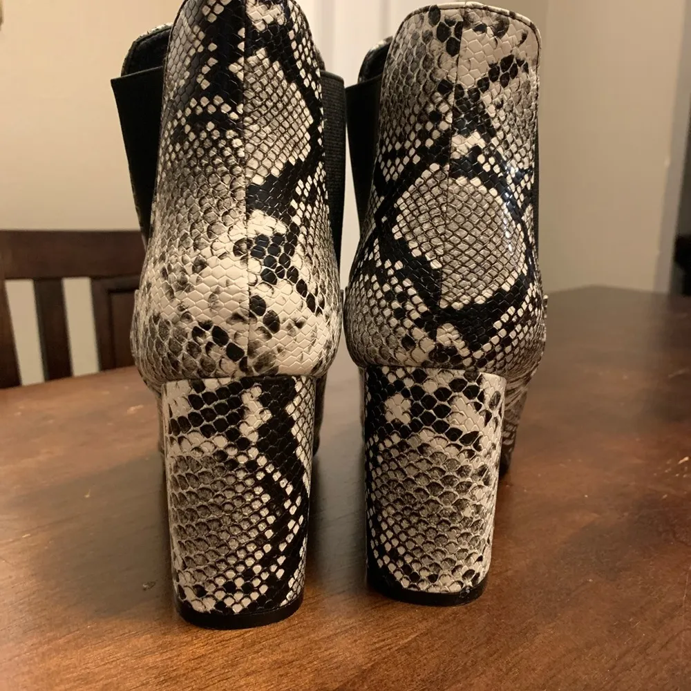 Snake skin Booties Black Size 10 - Image 3