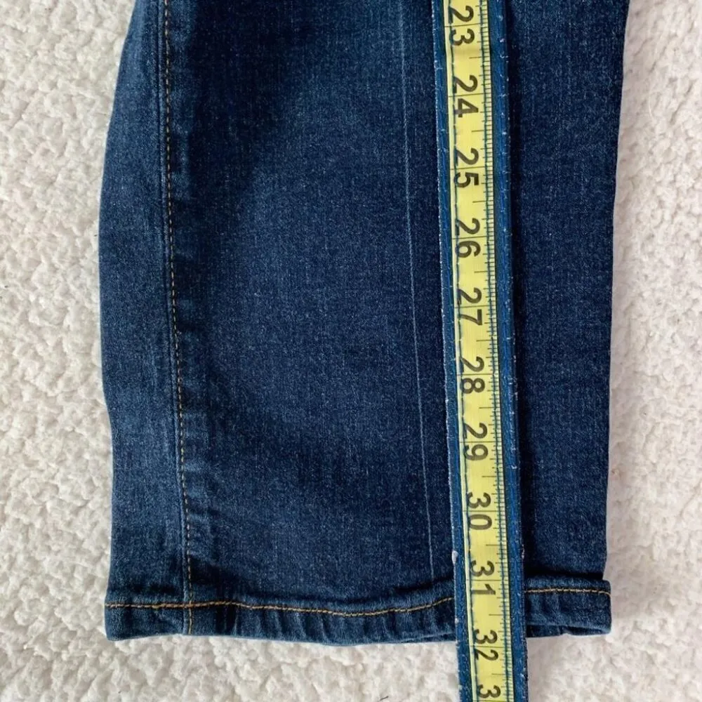 Oh Baby Motherhood Maternity Pregnancy Cropped Capris Denim Jeans Blue Small - Image 7