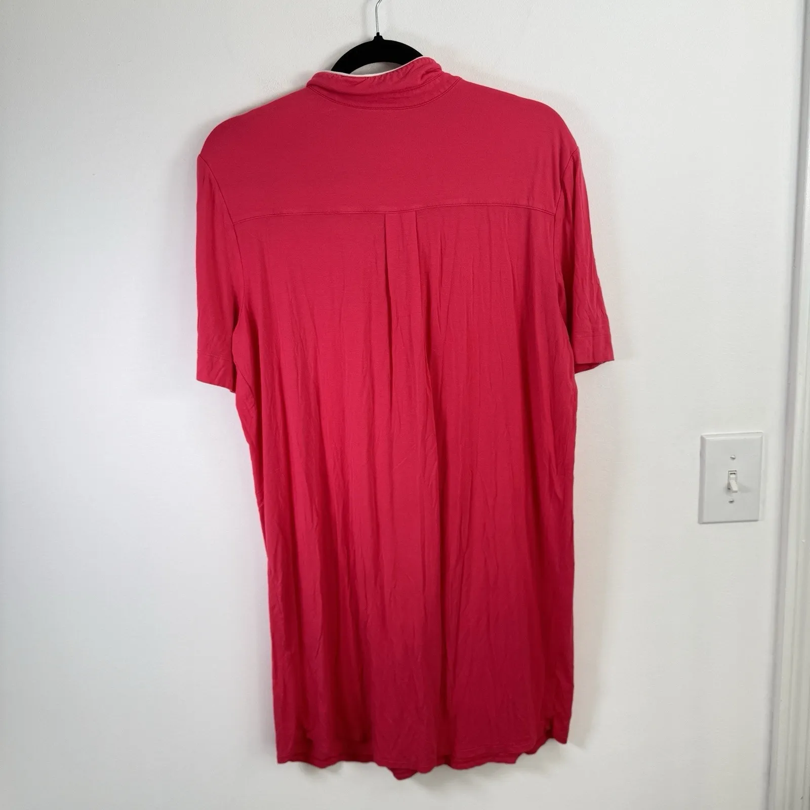 Soma Cool Nights Pink Nightgown Sleep Shirt Lounge Casual Travel Womens Large - Image 5