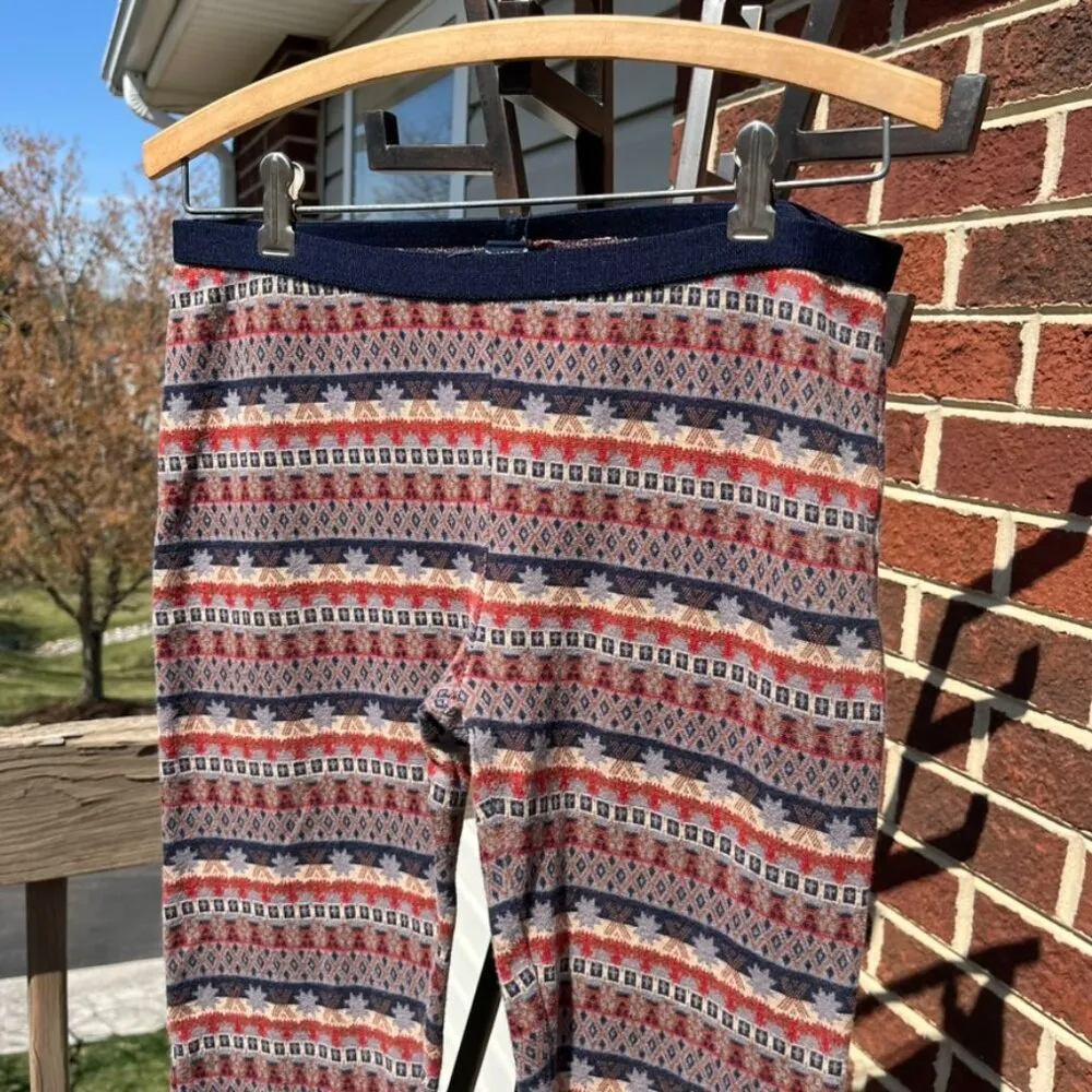 Gramicci Nordic Patterned Leggings Women's Medium Red - Image 2