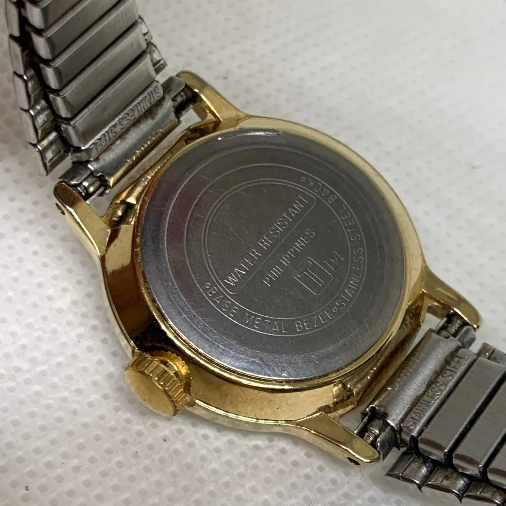 Vintage Acqua women’s wrist watch mechanical wind up two tone 25mm round works - Image 7