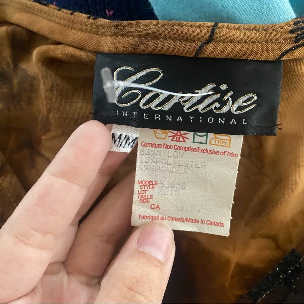 Vintage 90’s Cartise International Cold Shoulder Bell Sleeve Glitter Top Brown Size M - Image 9