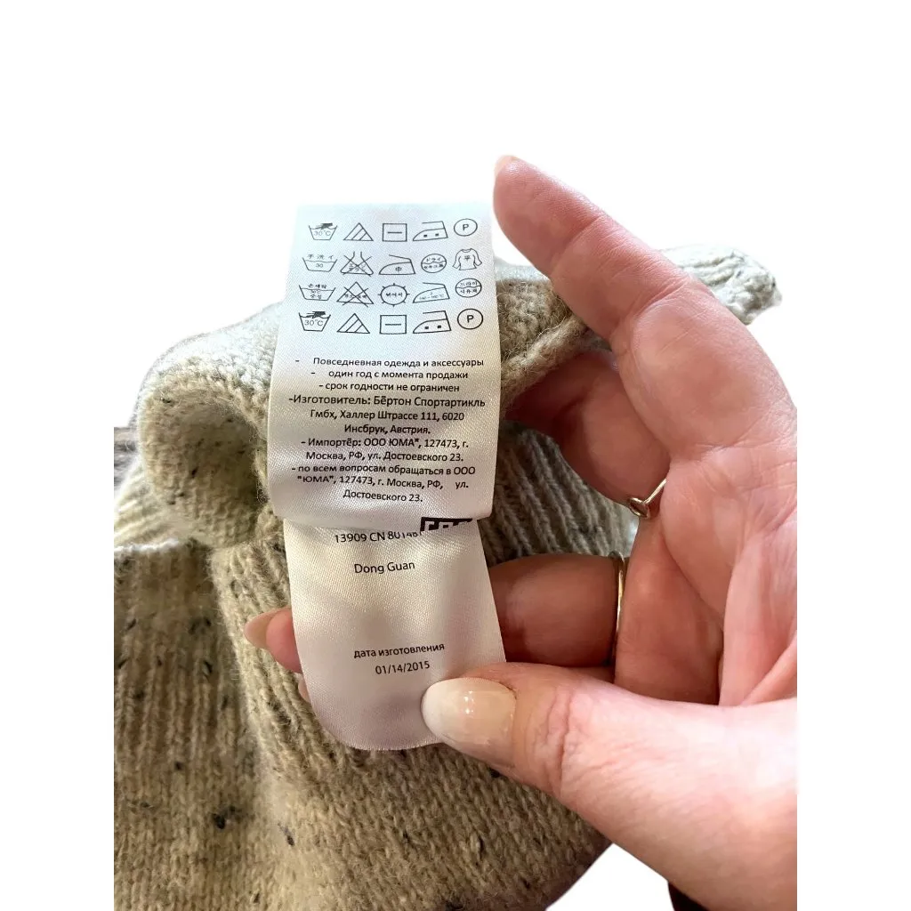 Burton Turtleneck Wool Blend Turtleneck Tunic Sweater Cream Size XS Neutral Cozy - Image 5