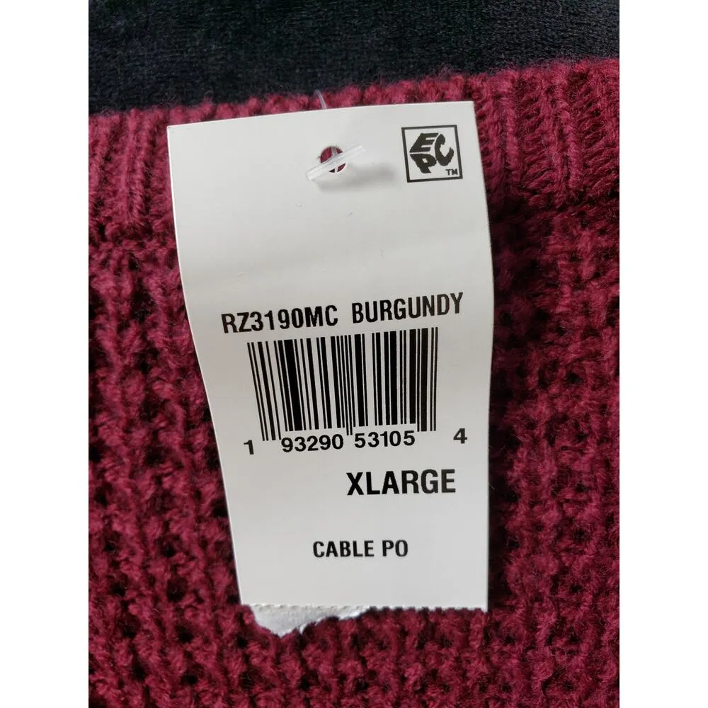 Crave Fame Sweater Women's XL Burgundy Waffle Knit Drop Shoulder Pullover - Image 5