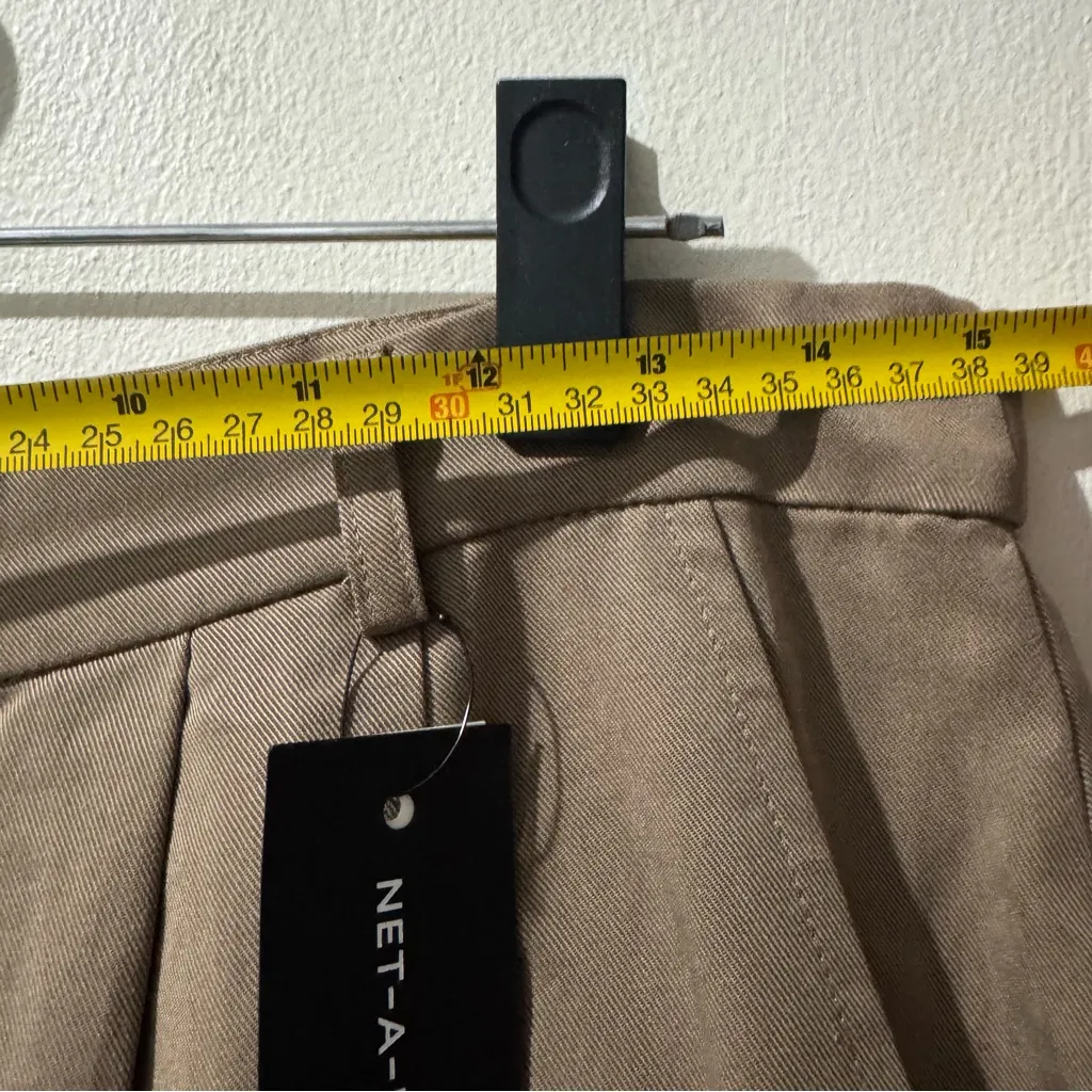 Reformation Mason Wide Leg Pant in Mushroom Size 10 - Image 6