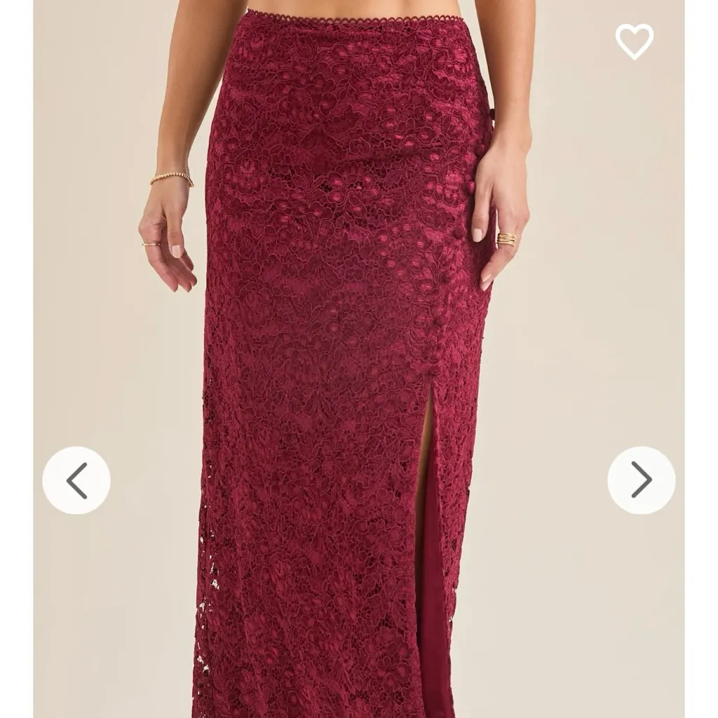NEW Altar’d State Burgundy Maxi Skirt Size XXL NWT - Image 2