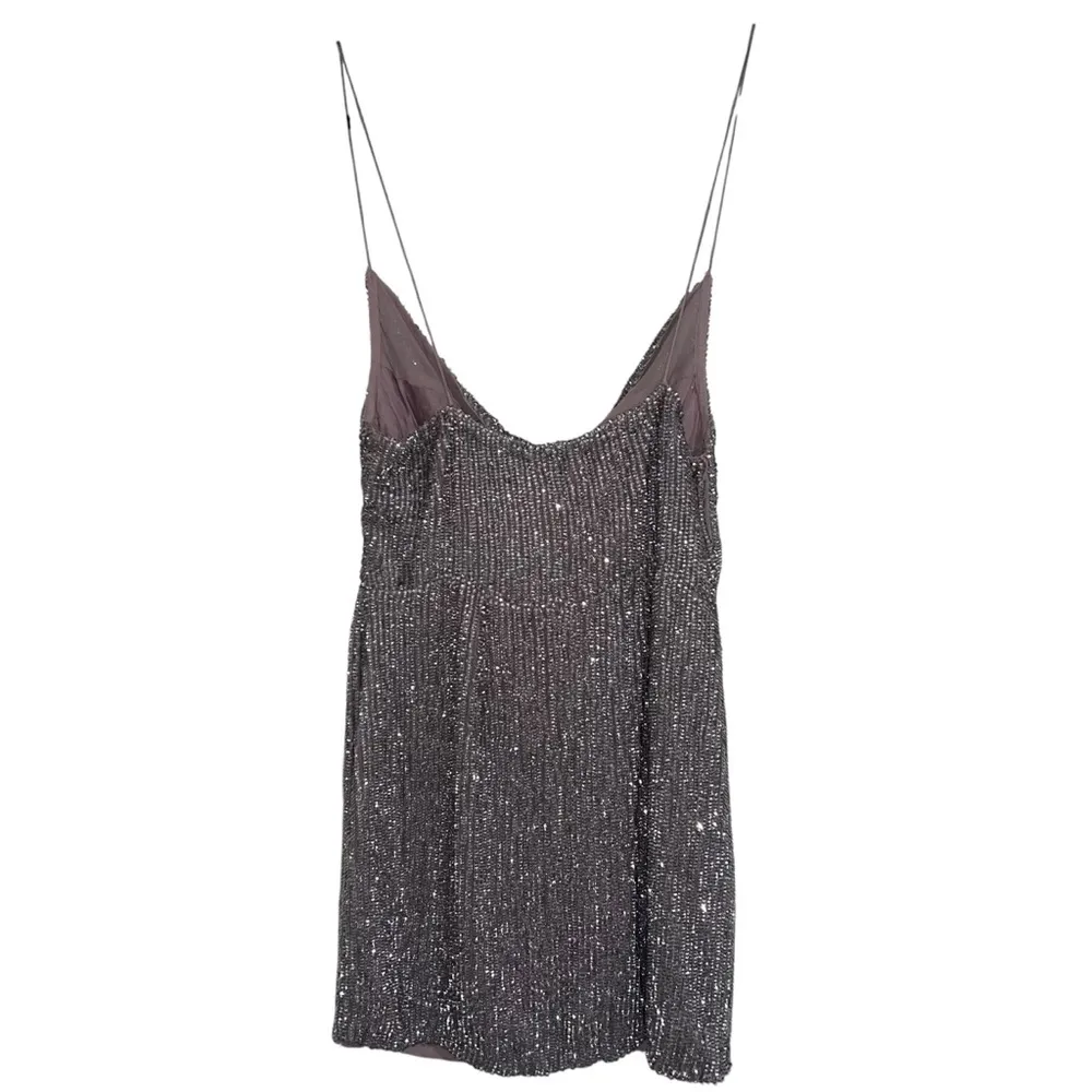 NEW NWT Retrofete Jill Sequin Beaded Mini Dress In Dusty Lilac Graylac - Image 8