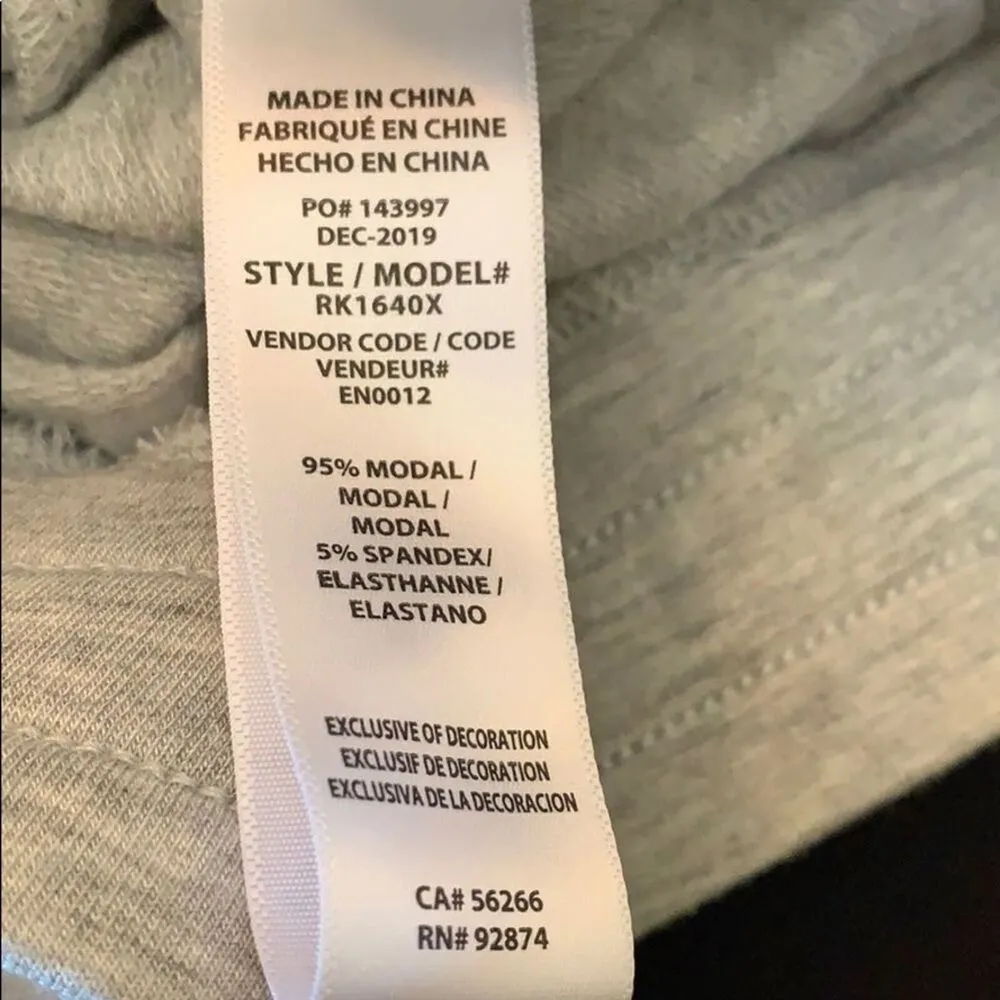 Splendid Embroidered Heart Heather Grey Joggers Size Medium - Image 3