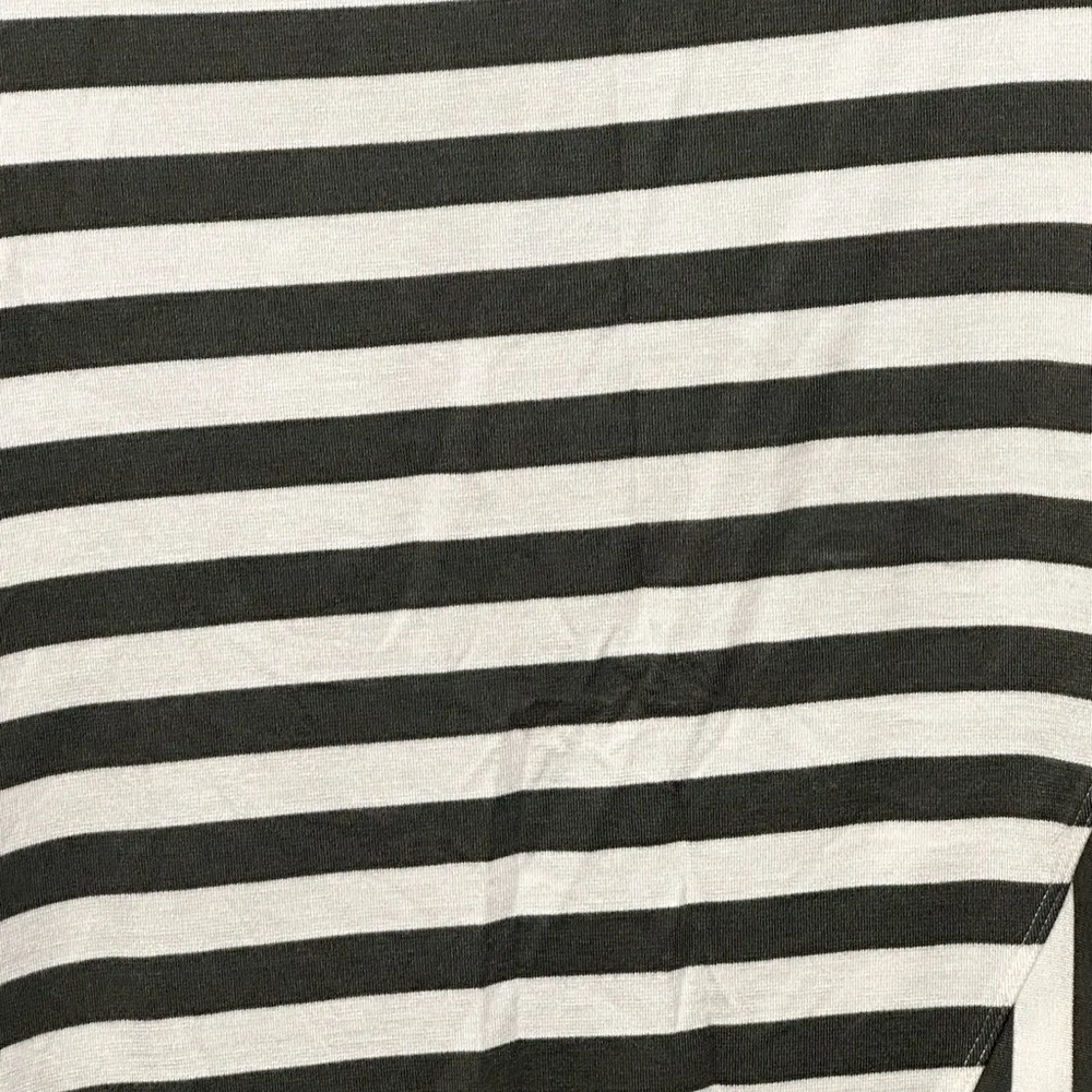 41 Hawthorn Brigitte Knit Faux Wrap‎ Knit Dress Olive and White Striped Size S Green - Image 3