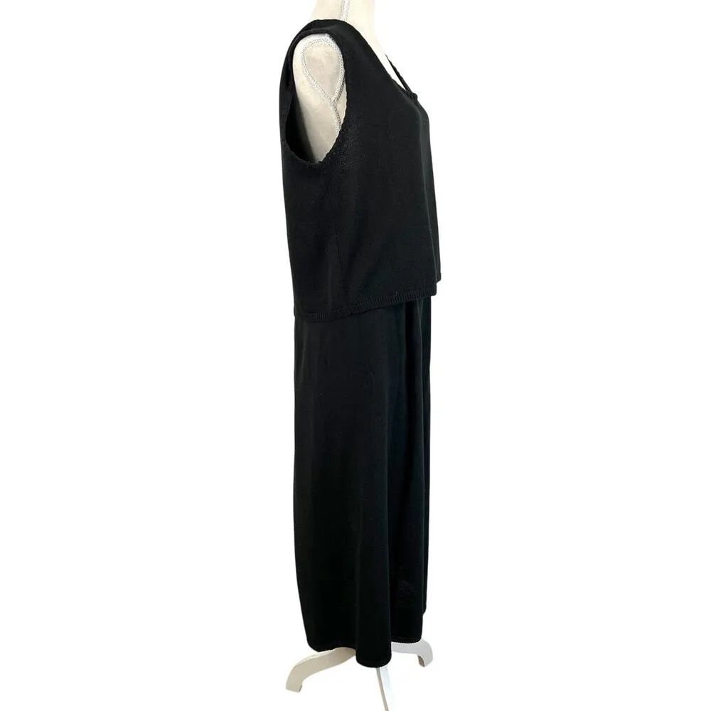Vintage San Remo Knit Skirt Set Black Size XL - Image 6