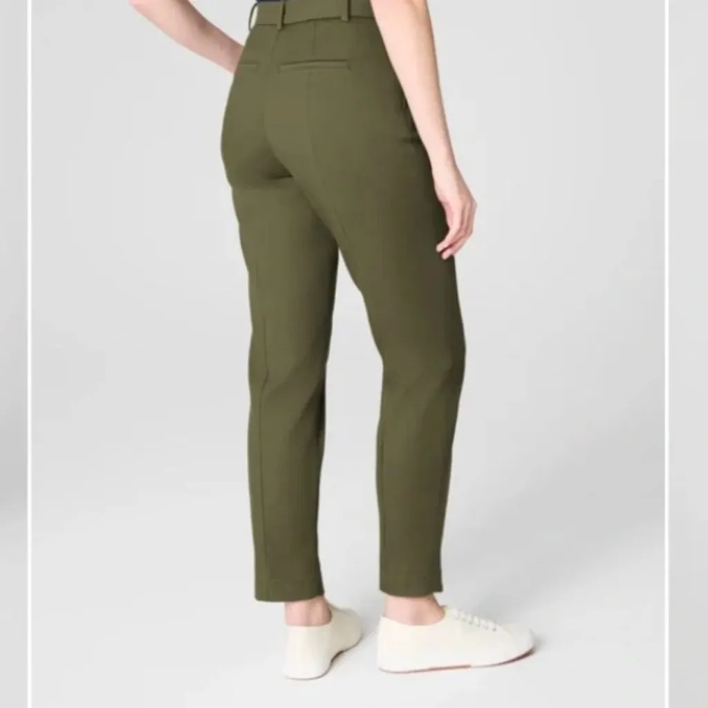 Spanx Super Smooth Stretch Twill Straight Pants Dark Pine Trousers Medium NWT - Image 8