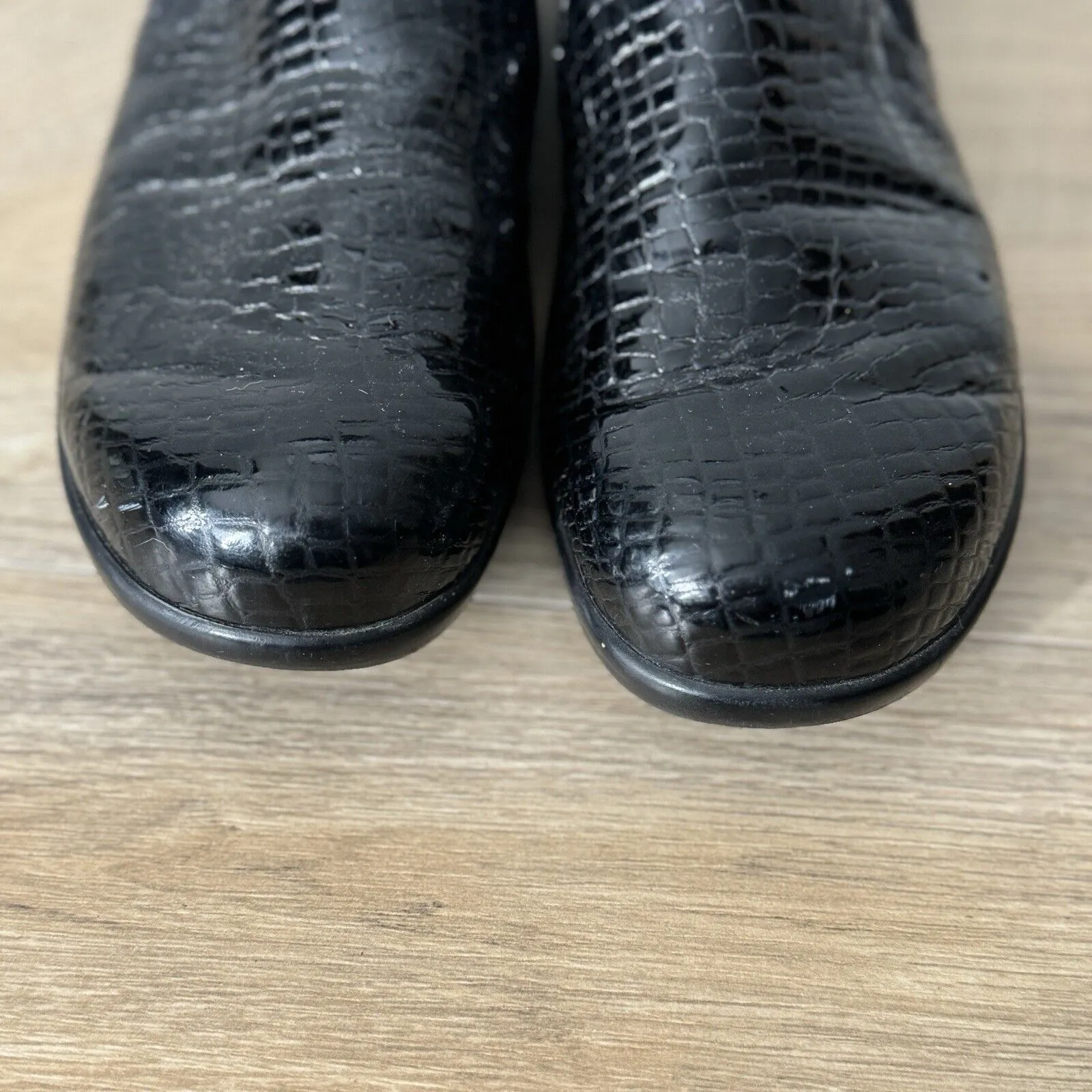 SAS Shoes Womens 8.5 S Black‎ Faux Snake Leather Tripad Comfort Slip On Comfort Black - Image 6