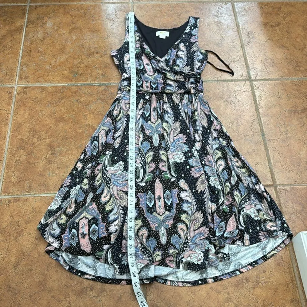 Maeve Anthropologie Leslie Paisley Wrap Top Midi Dress Size S - Image 14
