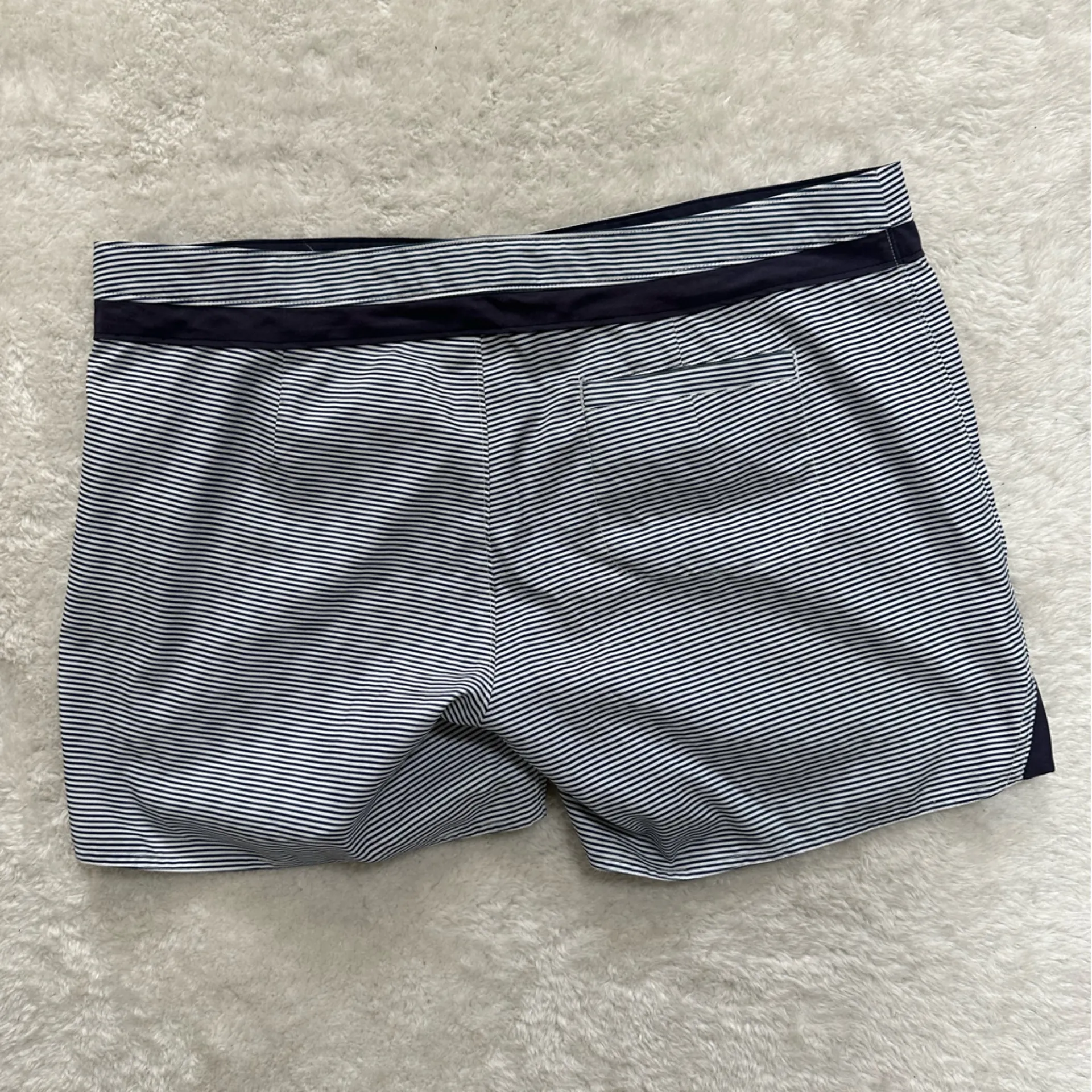 Carve Designs Navy and White Striped board shorts size 12 - Image 5