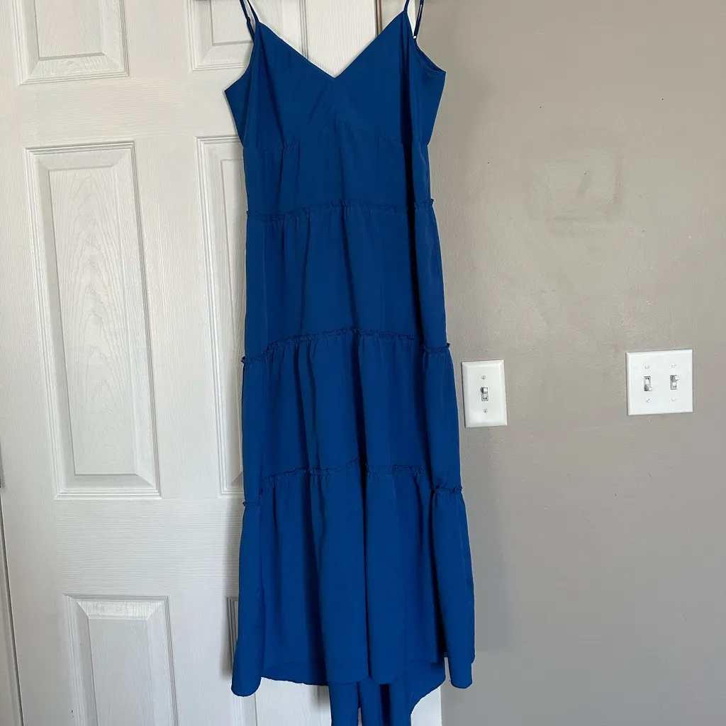 BCBGMaxAzria Summer Beach Tier Maxi Dress Royal Blue - Image 2
