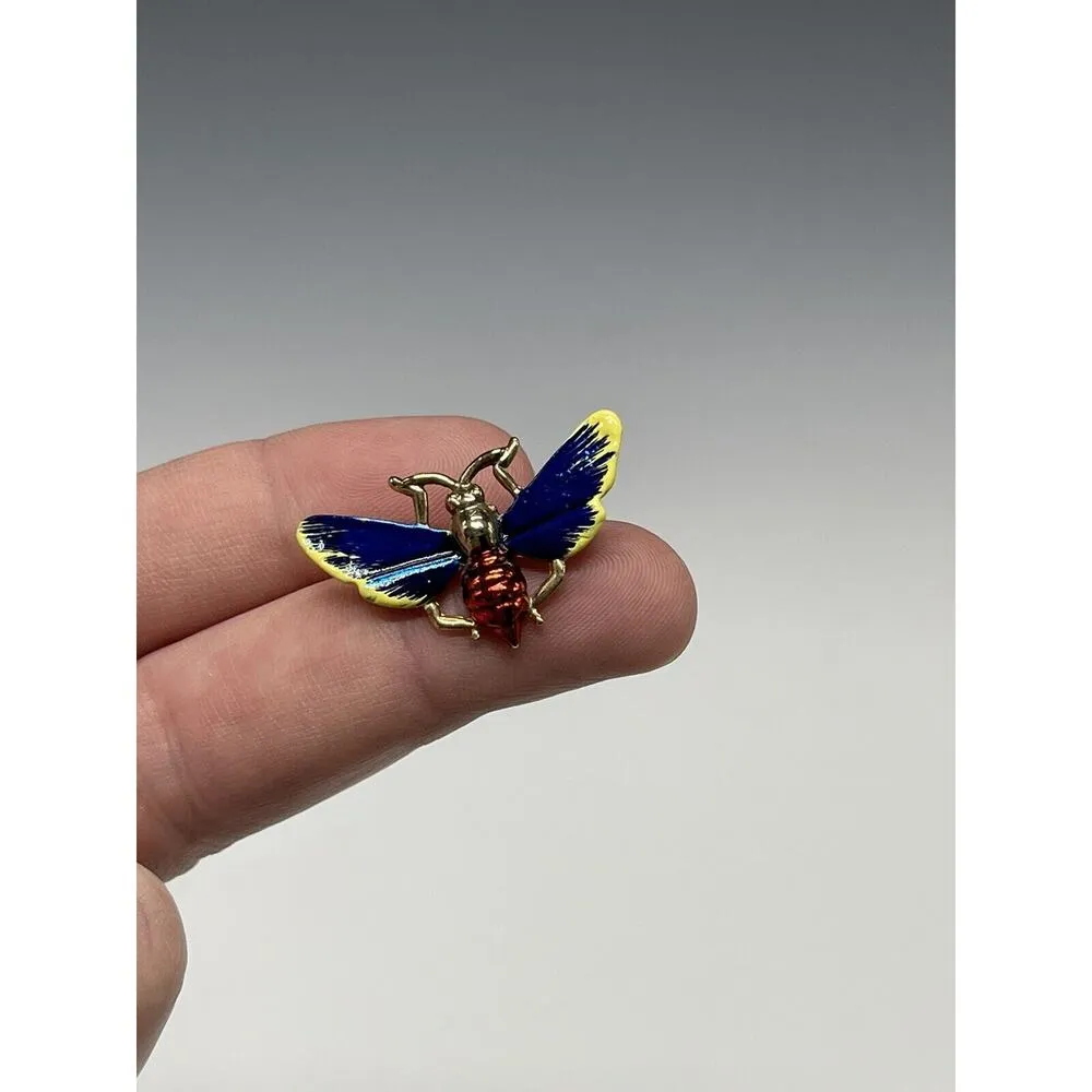 Vintage Bee Bug Enamel Brooch Pin Taiwan Retro Colorful Cosplay‎ - Image 2