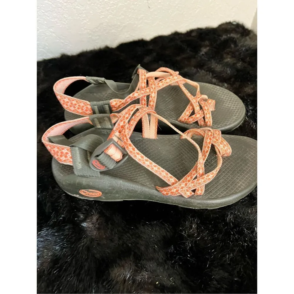 Chaco Women's ZX/2 Classic Sandals Size 8 Dagger Black Pink Orange Melon - Image 5