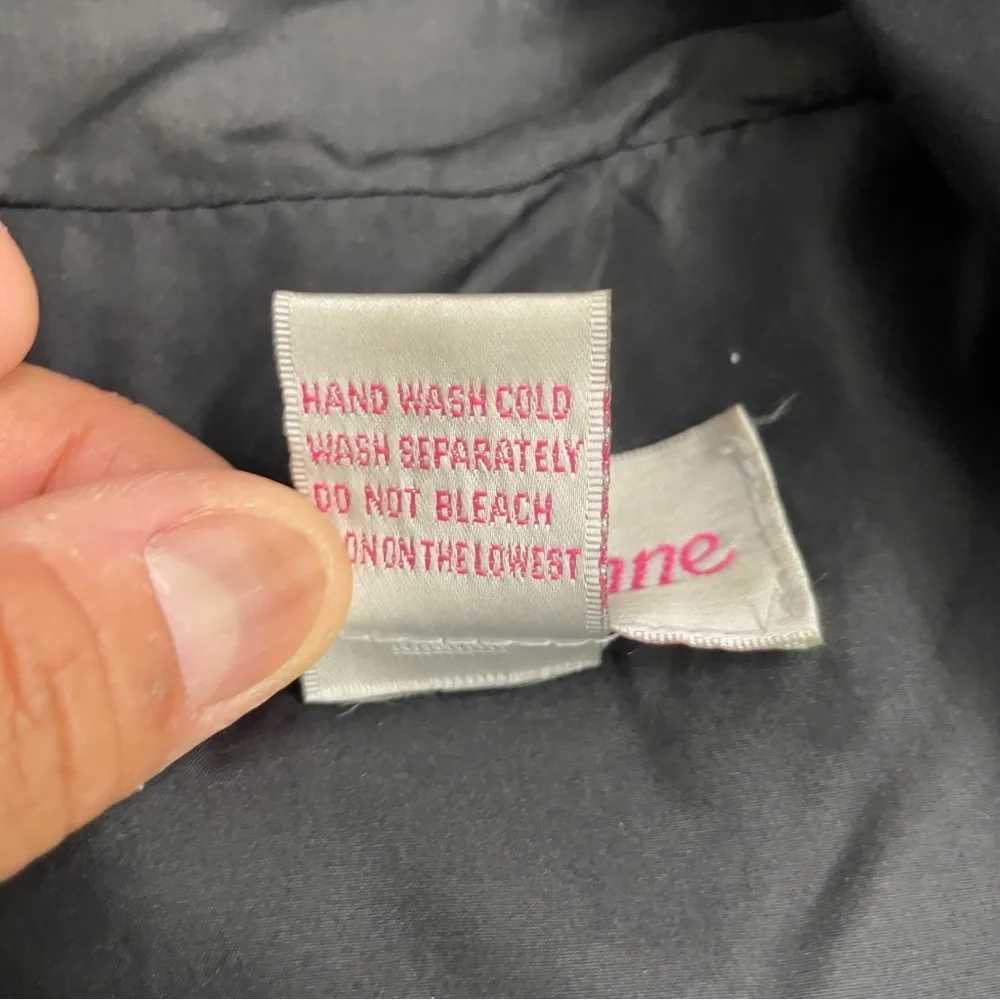 Vintage Rhoda Lynne Black Silk Gold Beaded Track Jacket Jogger Warmup size M Size M - Image 8