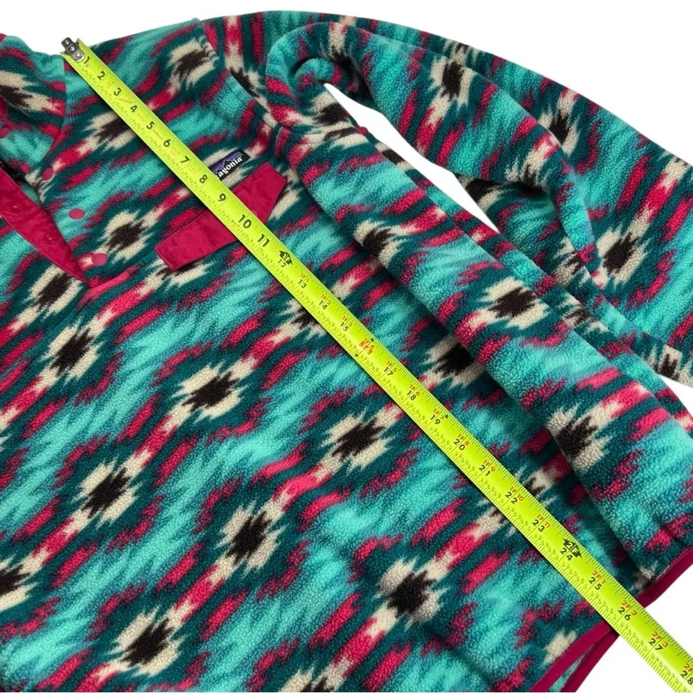 Patagonia Synchilla Snap T Wild Desert Beryl Green Fleece Southwestern Jacket - Image 8