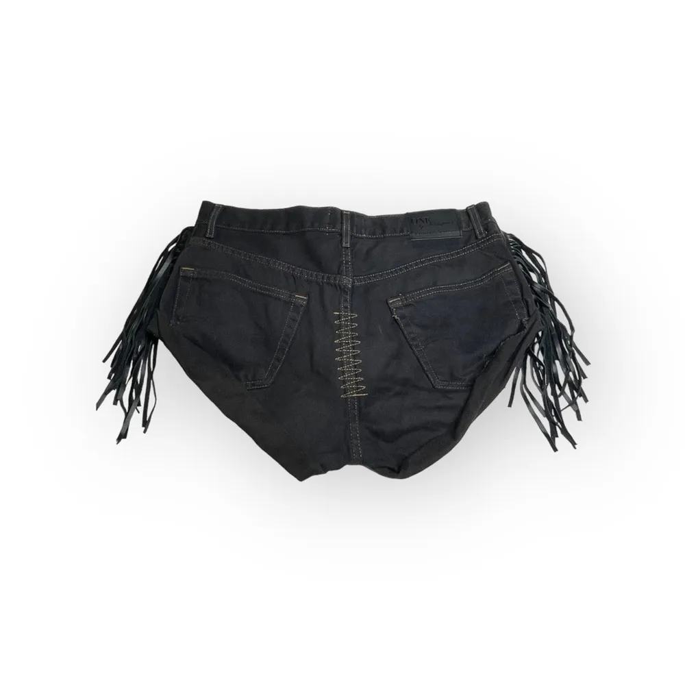 VHTF: One Teaspoon ☻︎ OOAK Vintage Western Suede Fringe Bandits Shorts ☻︎ Black - Image 14