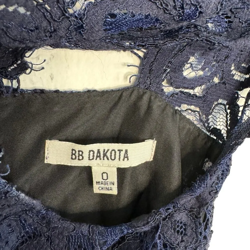Bb Dakota Rylin Navy Lace Dress Sz 0 - Image 5