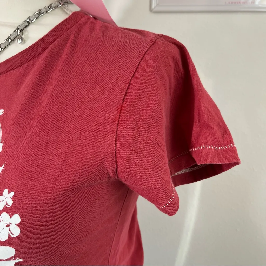 American Eagle Y2K Bikini‎ Surf Baby Tee Preppy Bella Swan Tight Womens Size S - Image 4