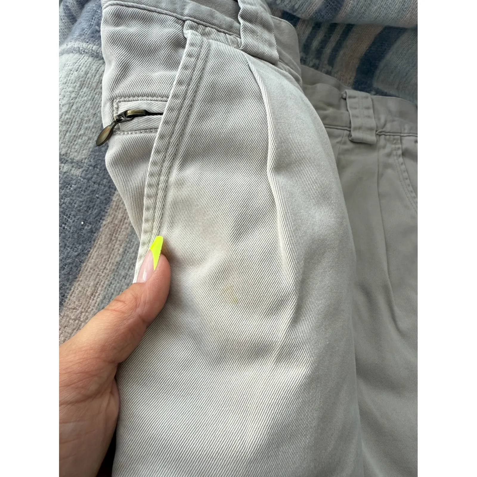 A1 80s VTG Banana Republic Pleated‎ Khaki Shorts High Waist Cotton Size 6 - Image 6