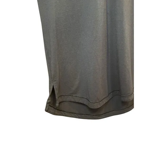 EUC Athleta Women XS T-Shirt Breezy Scoop V-Neck Black‎ Stretchy Running Shirt - Image 8