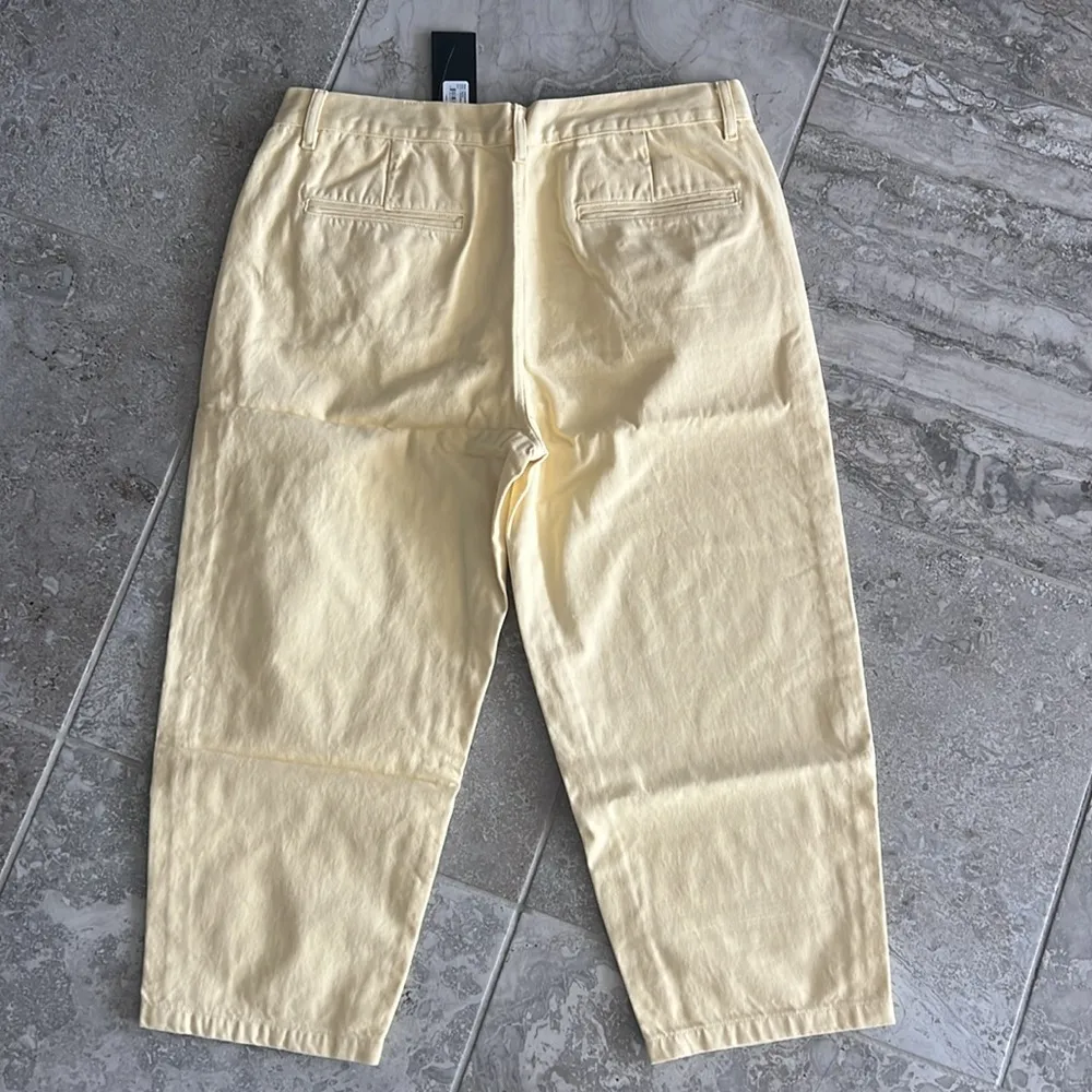 Anthropologie’s Edwin Maiia Trouser Wide Leg Jeans in Lemonade, Size L NEW $228 - Image 8