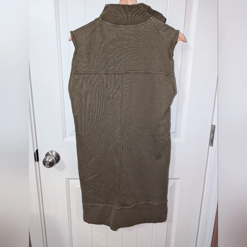 Anthropologie Daily Practice Meru Zip Up Mini Dress Women's X Small Khaki Green Size XS - Image 2