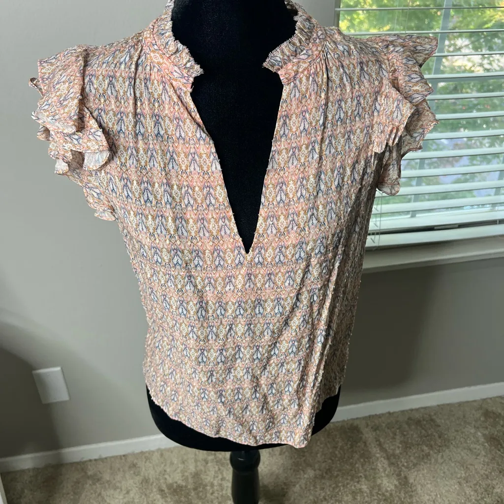 INTERMIX Valora ruffled fil coupe top‎ 4 - Image 6