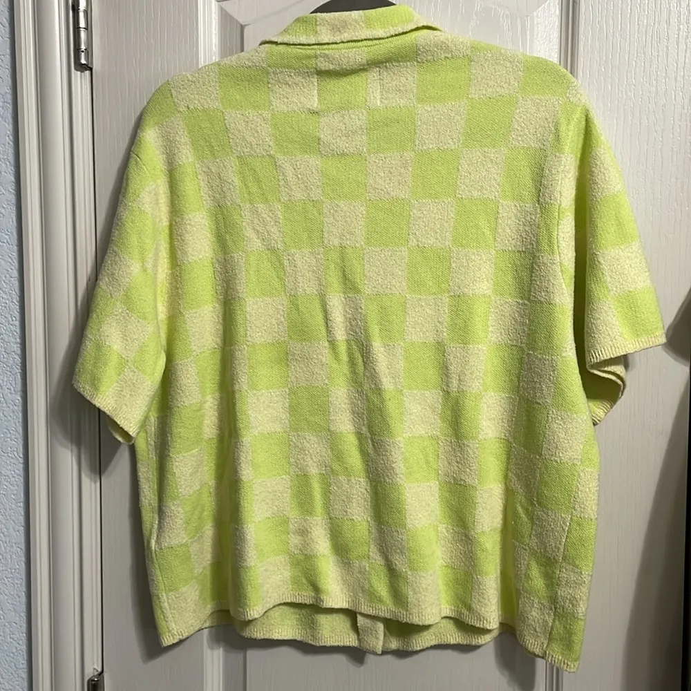 💖 UGG Jeannie Checkerboard Terry Button Down Sweatshirt - Image 3