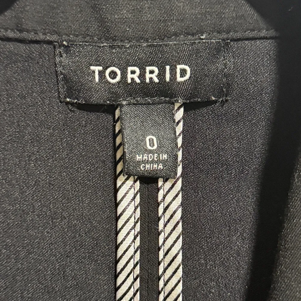 Torrid Black 3/4 Sleeve Blazer Jacket Career Office Plus Size - Image 3